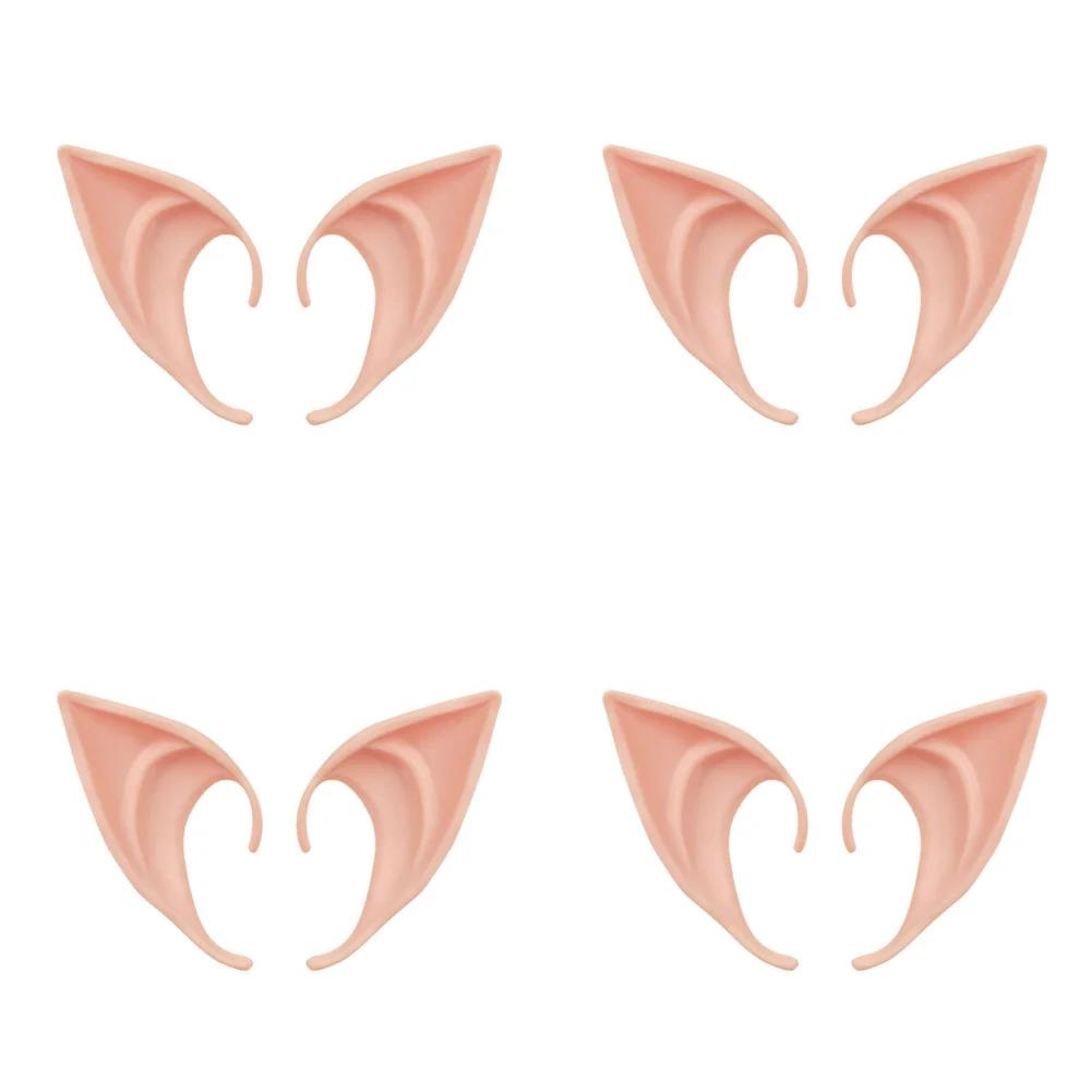 5-1 Pairs Angel Elf Latex Ears Fairy Cosplay Costume Accessories Halloween Decor Kid Toy Costume Halloween Adult Kids Party Toys