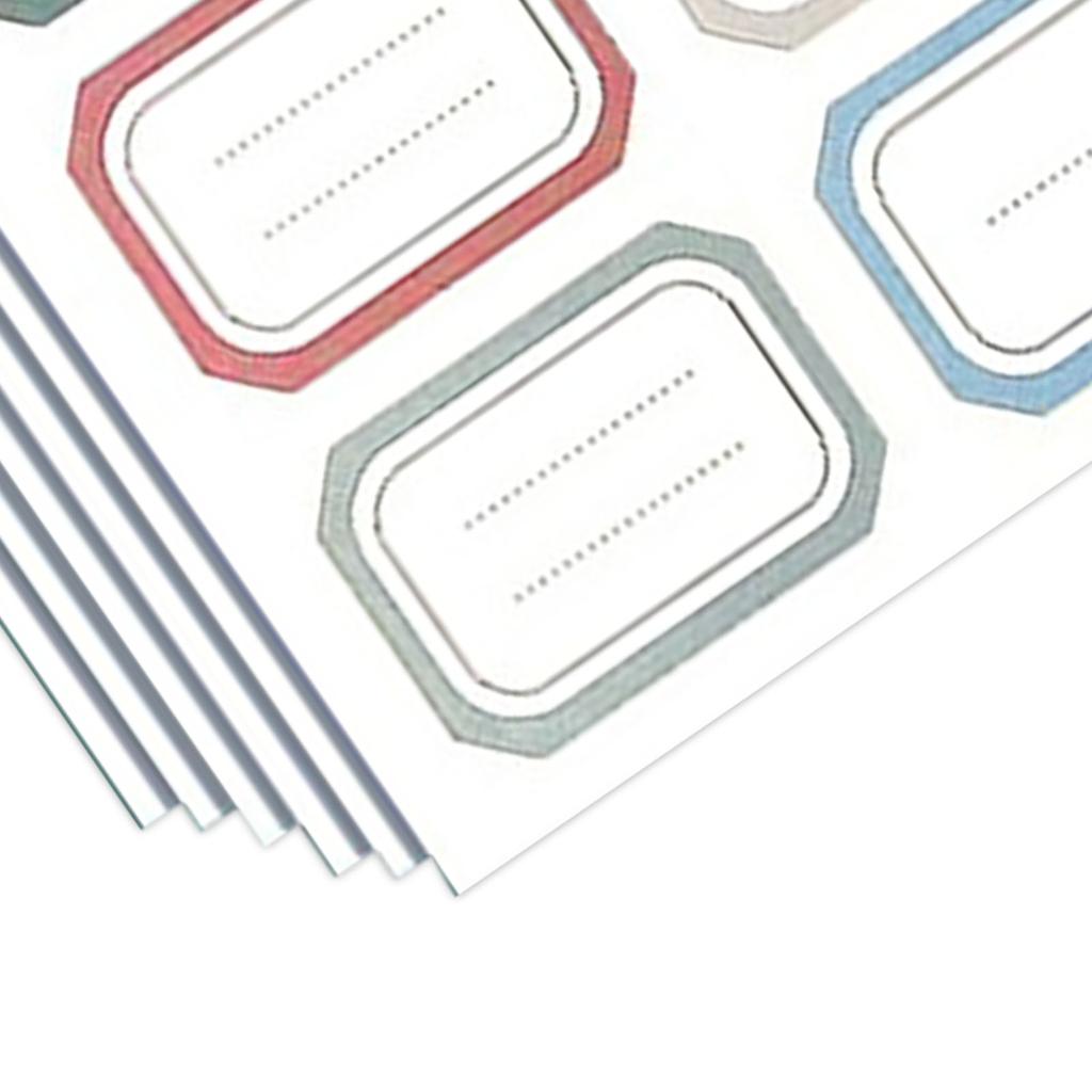 6 Sheets Name Sticker Self Adhesive Large Size Colorfast Versatile Easy Labeling Name Tag Stickers