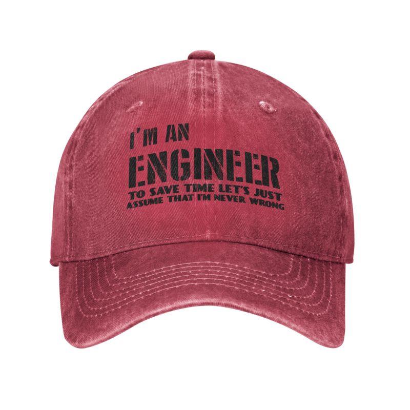 Fashion Cotton I'm An Engineer I'm Never Wrong Baseball Cap for Women Unisex Breathable Funny Engineering Quote Dad Hat Performance