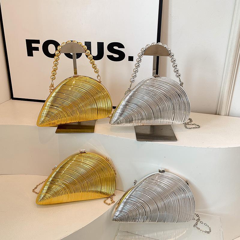 Shell Shae Evening Bags For Women Acrylic Shoulder Crossbody Bags Chain Party Wedding Clutch Ladies Purse Handbags