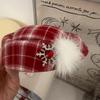 Red Beret Fedoras Hat Hair Clip Bow Top Hat Hairpin Wedding Fascinator Hat hairpin  Female Dressing
