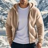 2025 Amerikanischer Stil Herbst/Winter Jacke Herren Dick Warm Doppelseitige Fleecejacke Lockerer Reißverschluss Cardigan Lässige Kapuzenjacke