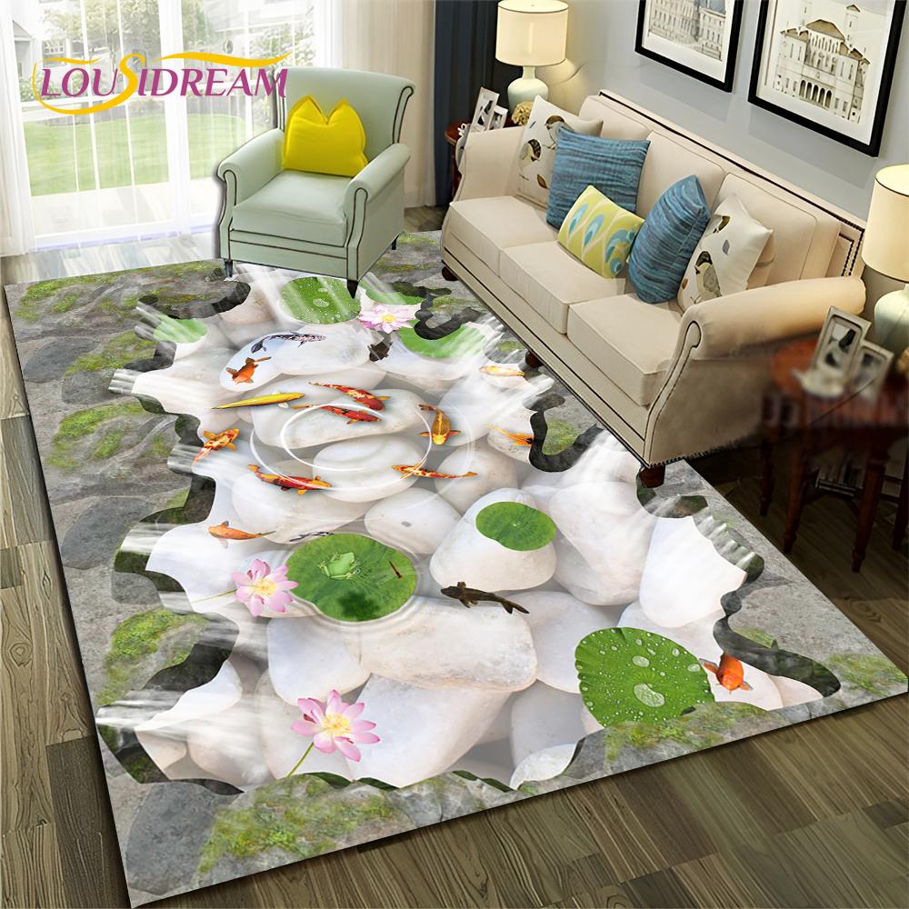 HD Hallucination Vision 3D Illusion Carpet Rug for Home Living Room Bedroom Sofa Doormat Decor,Child Area Rug Non-slip Floor Mat
