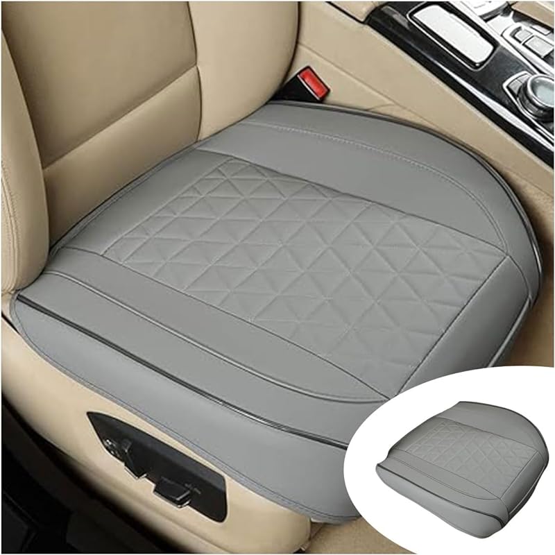 

Кожаный чехол на автомобильное сиденье, автомобильный передний нижний чехол на сиденье, роскошная защита автомобильного сиденья, противоскользящий водонепроницаемый чехол для подушки с карманом для хранения, для большинства автомобилей, серый