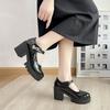 Damskie buty na wysokim obcasie Japońskie Mary Janes Damskie czółenka Platforma Buty Lolita Grube obcasy Vintage Damskie buty wizytowe z klamrą