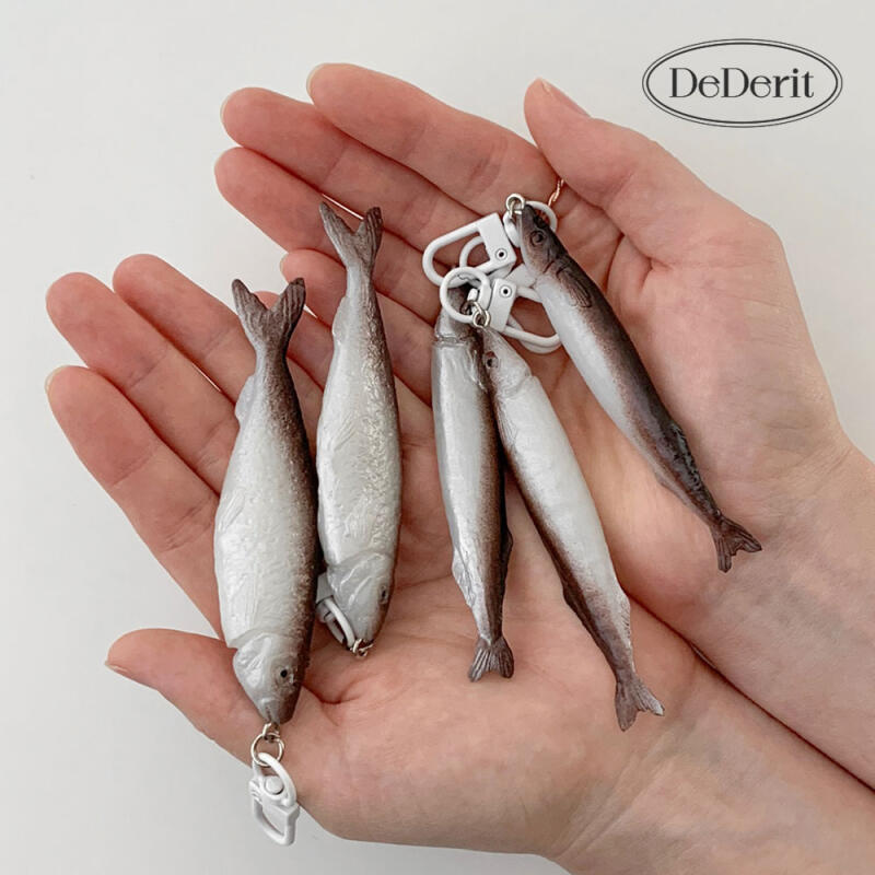 Anchovy, mackerel, fish, cell phone keychain, key ring 01. Mackerel Fish Keychain