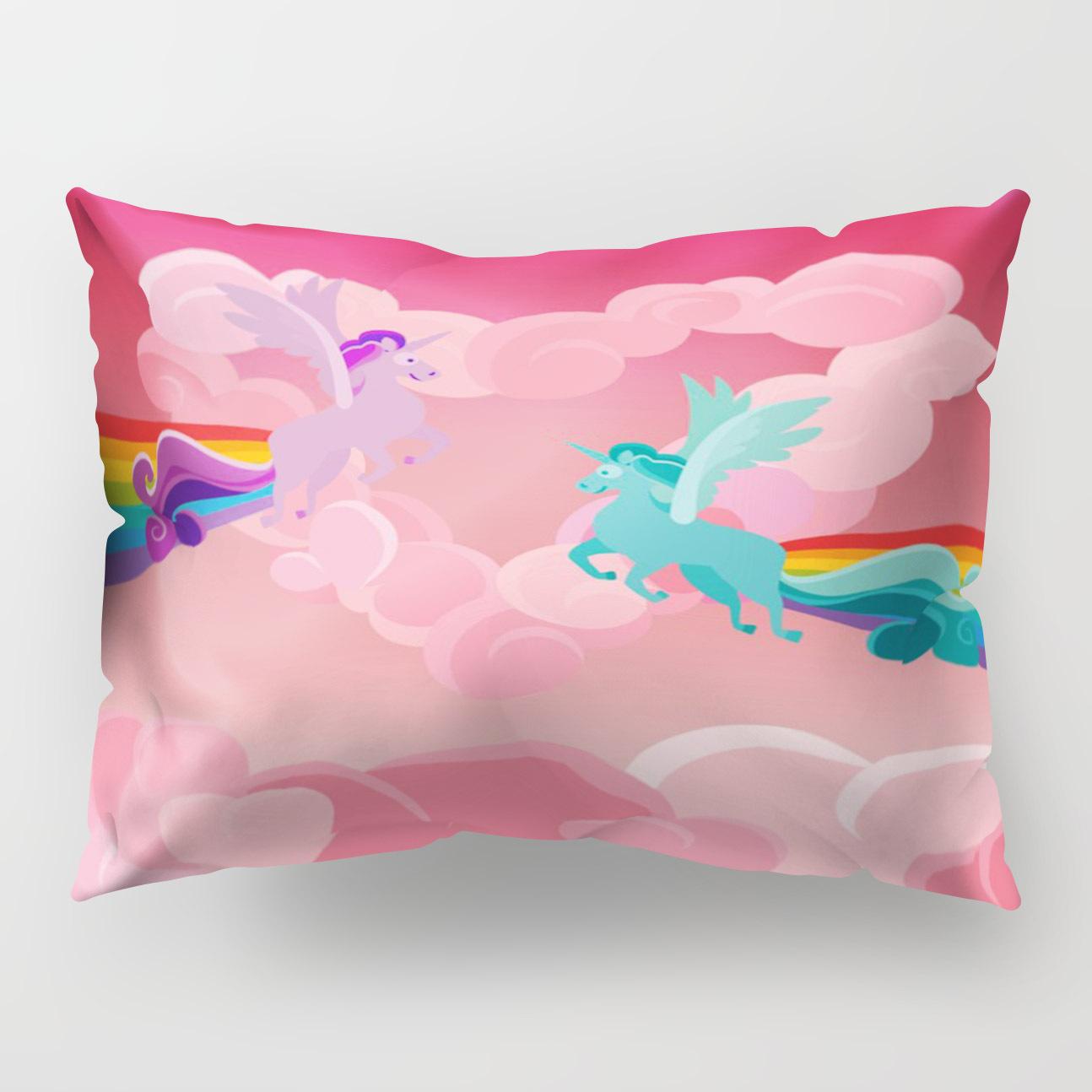 

Красочное облако мультяшный единорог длинная подушка подушка наволочка 50*30cm