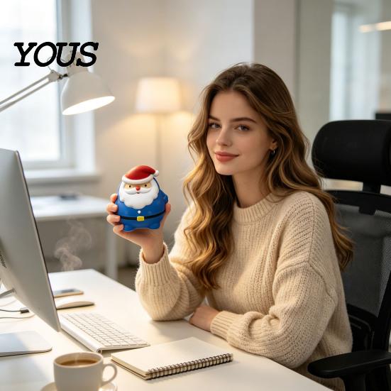 Portable Stress Balls Christmas Squeeze Toy, Santa Claus Shape Soft TPR Relief Sensory Fidget Relaxation for Adults Durable Novelty Hand Kneading Toy