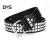 Punk Style Studded Belt Square Rivets Adjustable Straps Rock Waistband Women Girls Gothic Scene Accessories
