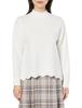 Laisse Passe Fluffy High Neck Pullover Ivory Women's Sweater,