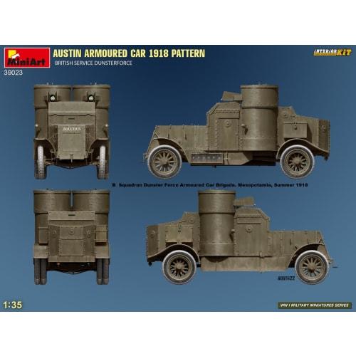 Miniart 1/35 British Austin Armoured Car 1918 Dunsterforce Interior Kit Plastic Model Kit MA39023
