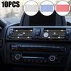 10pcs Car Vent Outlet Trim Car Air Conditioner Trim Rhinestones Bling Car Interior Air Vent Trim Strip Air Outlet Decoration