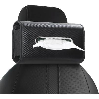 Upgraded Car Tissue Holder Premium PU Leather Tissue Box Cover Keep Tidy Backseat Rectangular Napkin Holder For Car Fits For 100-160 Regular Size