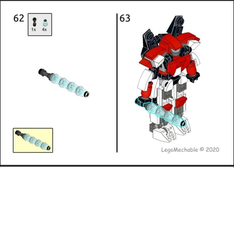 Jouet d'assemblage de petits mechas en blocs de construction