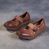 Johnature Genuine Leather Soft Sole Retro Slip-on Shoes Casual Soft Cowhide Women's Flat Shoes