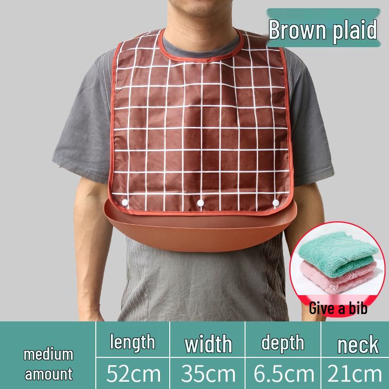 Waterproof 3D Leak-Proof Adult Bib for Elderly Patients
