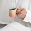 Xícara de Chá Stoare Única de 70ml com Alça de Bola de Madeira, Caneca de Café Cerâmica Artística para Chá da Tarde