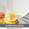 Premium Stainless Steel Frying Pan Skillets 8 Inch Kitchen Cooking Pan Nonstick White Ceramic Coating Egg Frying Pan with Lid
