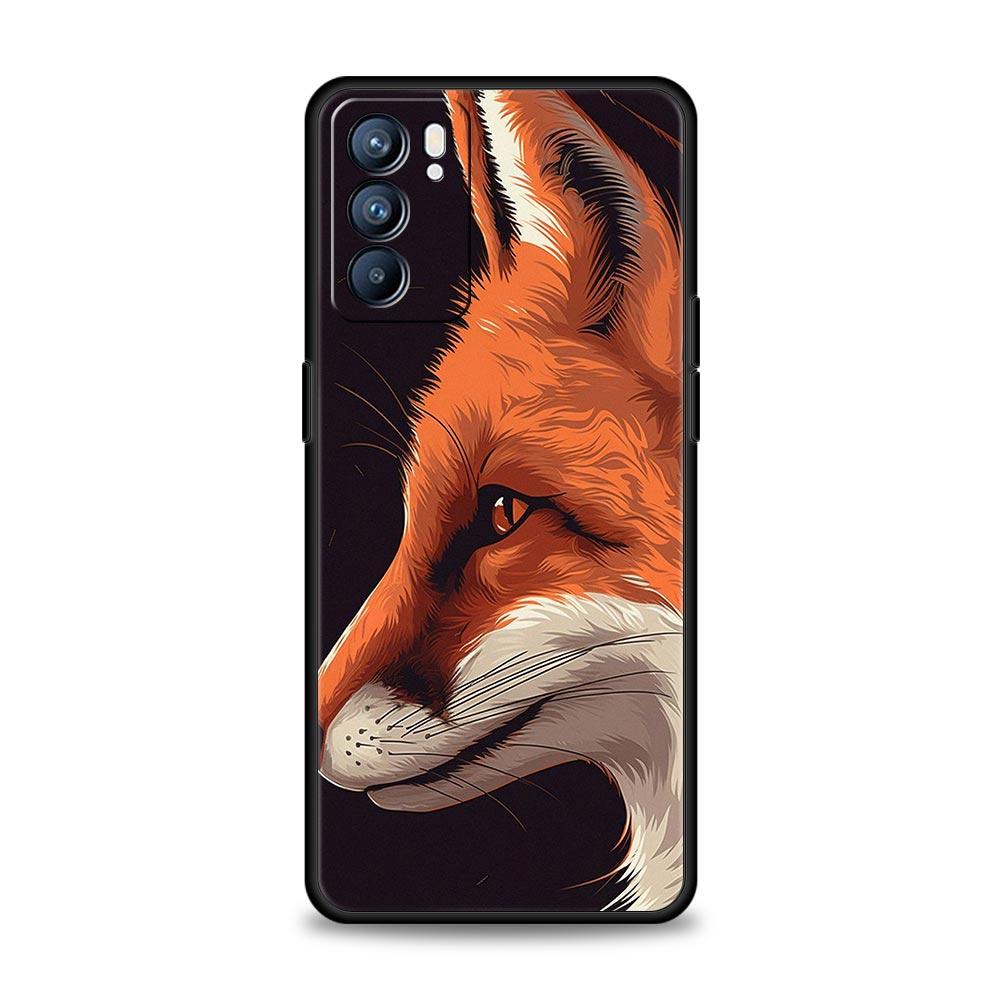Etui na telefon Czerwony Lis Do Oppo A17 A31 A54 A57 A78 A79 A98 Find X5 X6 Reno 6 7 8 10 11 12 13 F Pro 5G Miękki Pokrowiec TPU Fundas Capas