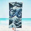 Beach Towel Ocean Octopus Wave Printed Pattern Sun Protection Windproof Suitable for Pool Camping Travel Blanket