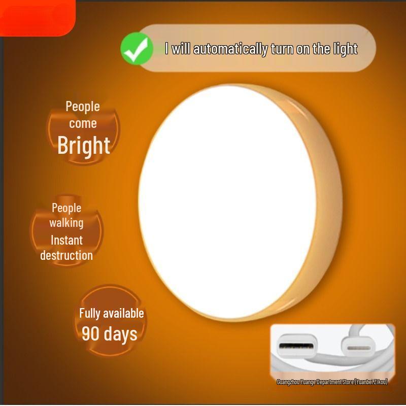 Taoist Smart Induction Night Light 2025: Voice-Controlled, Automatic Brightness Adjustment.