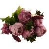 Bouquet di Peonie Artificiali Rosa Cipria in Seta, 13 Teste di Peonie Artificiali, Artigianato Artistico Fai da Te, Decorazione per Matrimonio e Casa