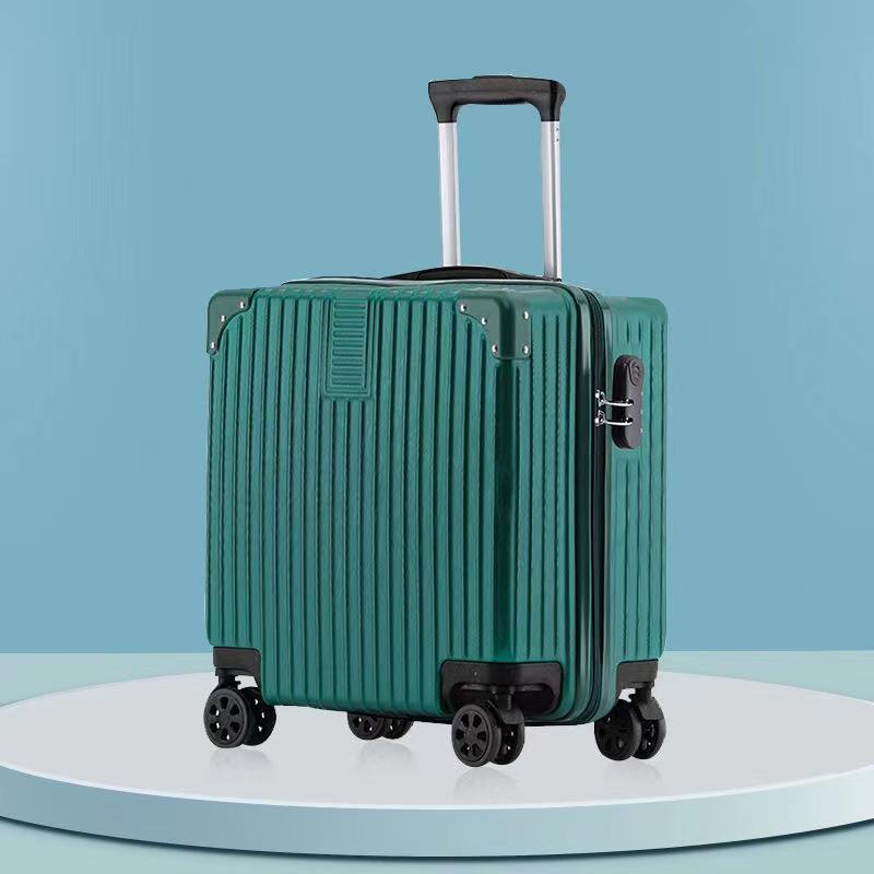 18-inch Lightweight Carry-on Trolley Suitcase with Zipper Lock for Men, Women, and Students