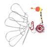 Stainless Steel 5 Hooks Lock Live Fish Buckle Fishing Stringer Clip Outdoor Tackle Tools