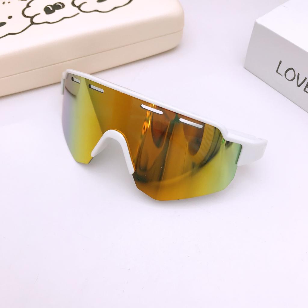 Gafas de Sol para Niños Deportivas Montura Grande Gafas de Esquí Ciclismo Gafas Cortaviento Niños Gafas de Sol Guapas Anti-Ultravioleta