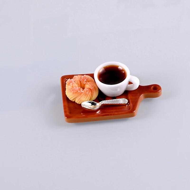 Miniature 1:12 Scale Dollhouse Decor; 6pc Resin Coffee and Water Cup Toy Simulation Model Accessories