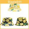 Lemon Print Fisherman Hat Fruit Pattern Bucket Cap Sun Protection Breathable
