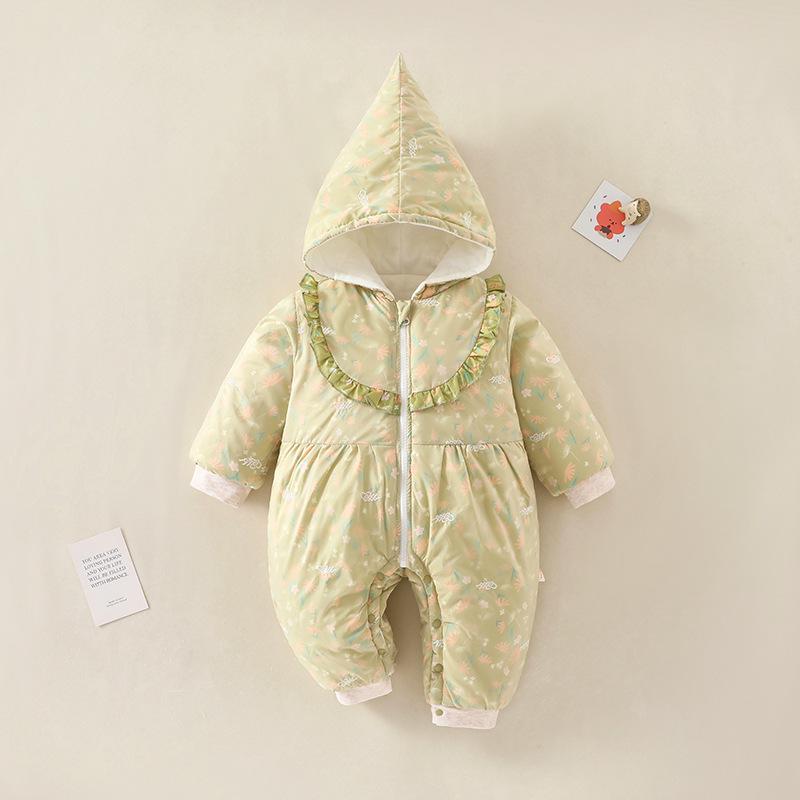 Cozy Cotton Padded Baby Jumpsuit: Warm Winter Onesie for Newborns
