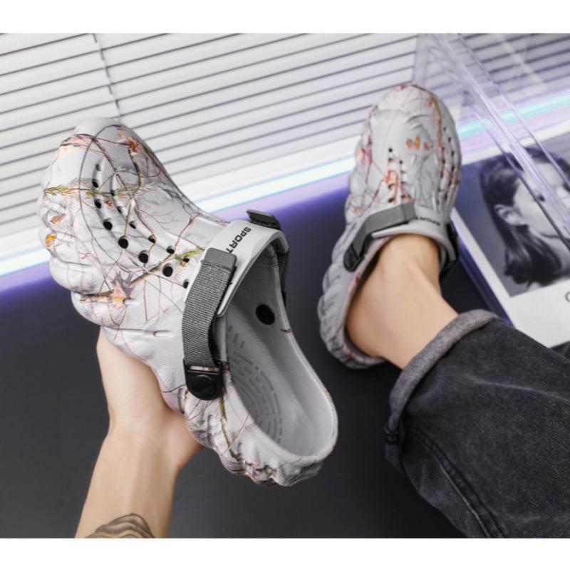 Large Size Men's Casual Shoes for Outdoor Wear, Toe Caps, Slippers, Outdoor Men's Beach Shoes