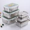 Commercial 304 Stainless Steel Food Storage Container with Lid