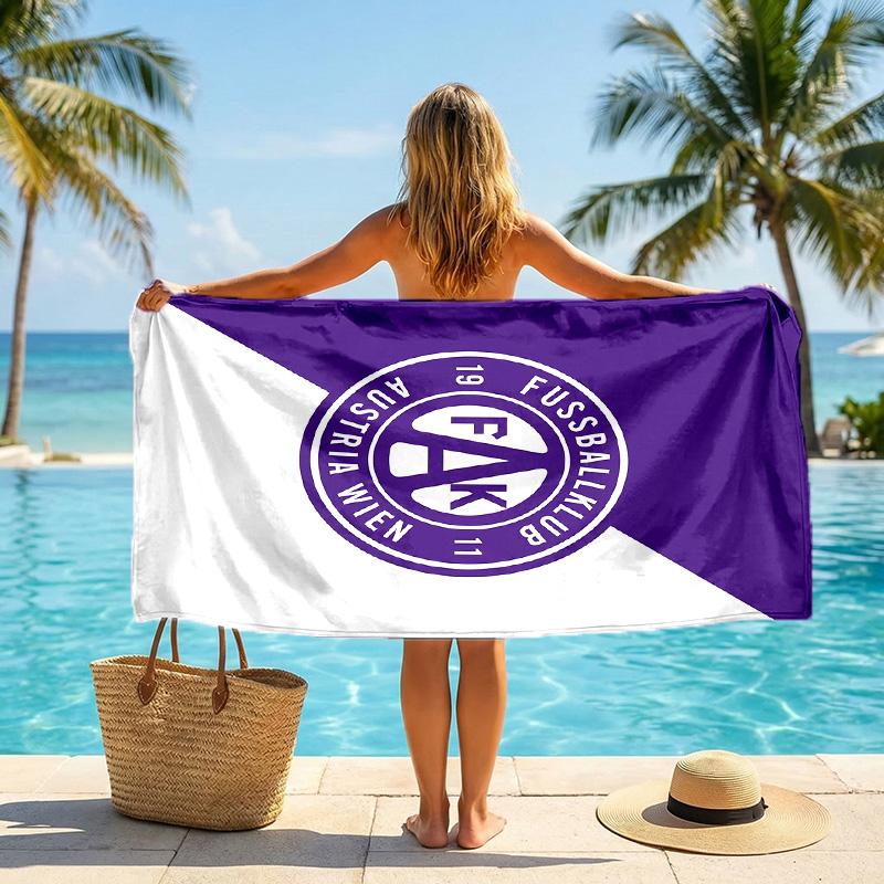 Austria Wien FC stampa Asciugamano da Spiaggia Quick Dry Microfibra Assorbente Portatile da Viaggio Asciugamano da Nuoto