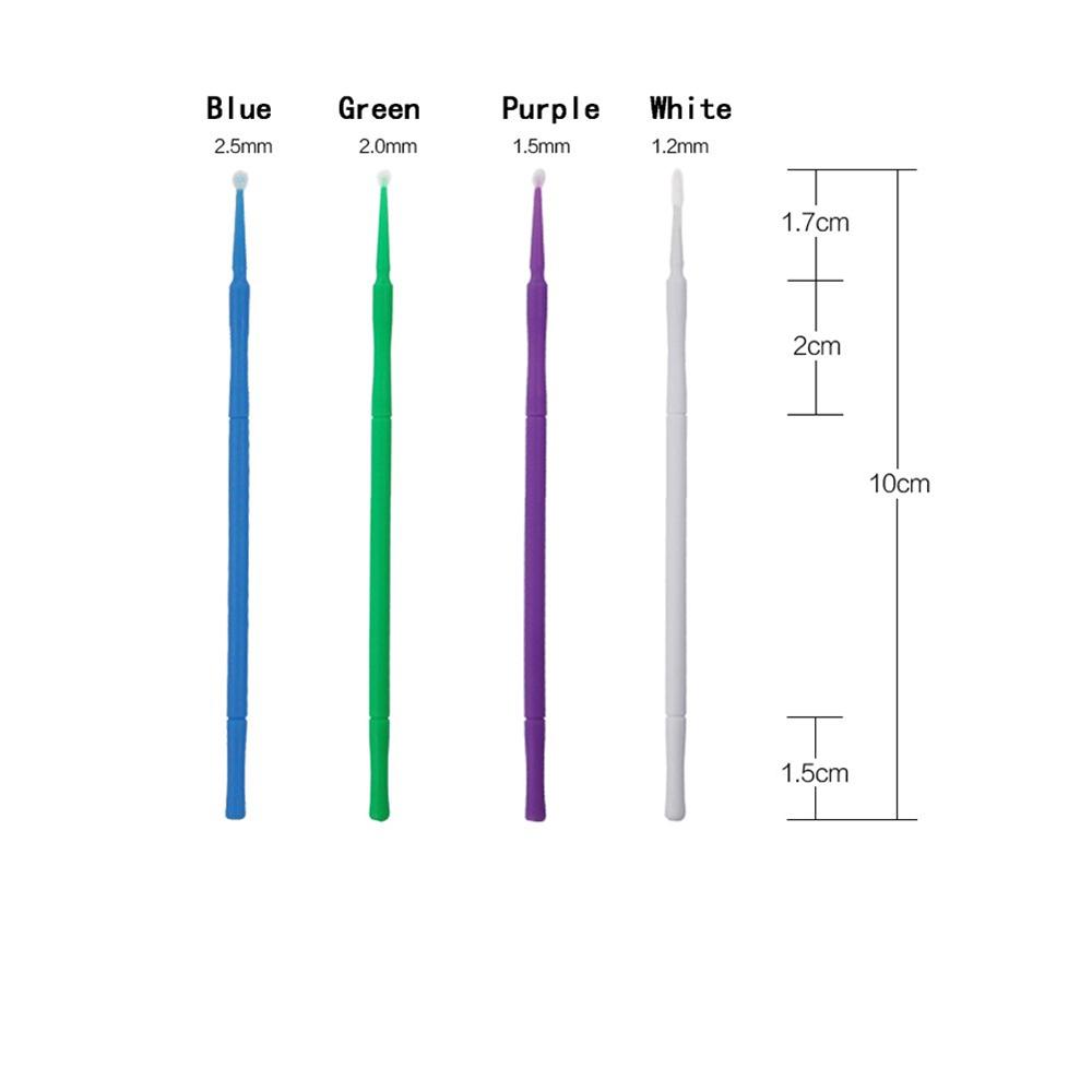 400Pcs 1.2-2.5Mm Dental Disposable Micro Applicator Brush /Disposable Eyelash Brushes With Protable Box Dentist Extension Tool