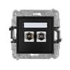 Karlik Mini Matt Black - F-type Antenna Socket (2xSAT) - 12MGF-2