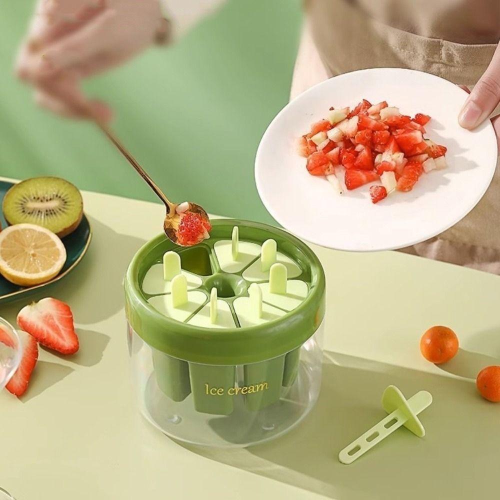 Homemade Ice Pops Mold Clear Base Ice Cube Tray Durable Ice Cream Makers  For Home