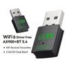 1Pcs Usb Wifi Bt Receiver 2.4G/5G Usb Wifi Dongle For Desktop 900Mbps Bluetooth Wireless Wifi Adapter