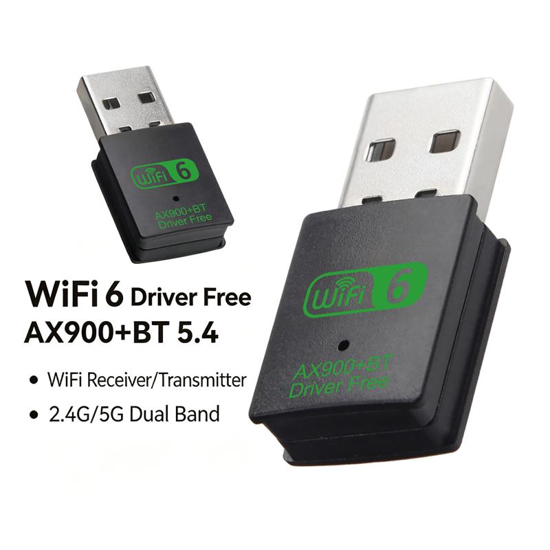 1Pcs Usb Wifi Bt Receiver 2.4G/5G Usb Wifi Dongle For Desktop 900Mbps Bluetooth Wireless Wifi Adapter