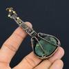 Guitar Malachite Handmade Copper Wire Wrap Jewelry Pendant 4.33 M0u90