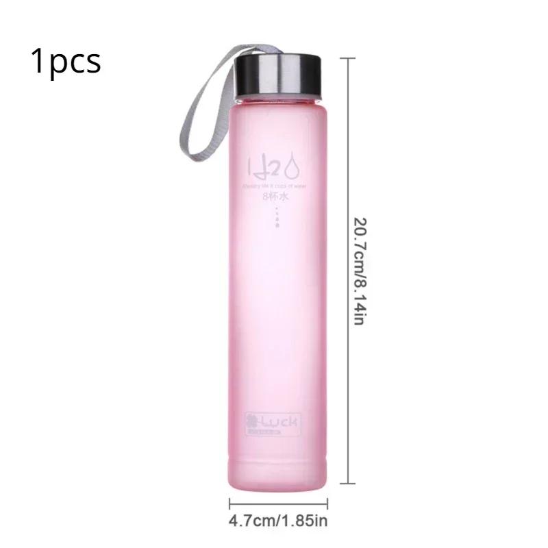 Frosted Vakuumflaschen Transparent Drinkware Plastikbecher Kostenloser Versand Artikel Sport Wasserflasche Camping Getränkebehälter Fitnessstudio