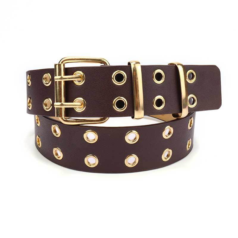 

Belt Women S Decorative Hip Hop Jeans Belt Pneumatic Women S Punk Belt 105cm темно-коричневого кольору