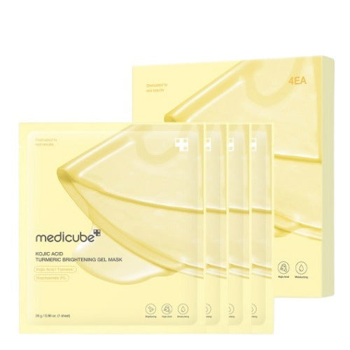 MEDICUBE Kojic Acid Turmeric Brightening Gel Mask Sheet 4sheets set