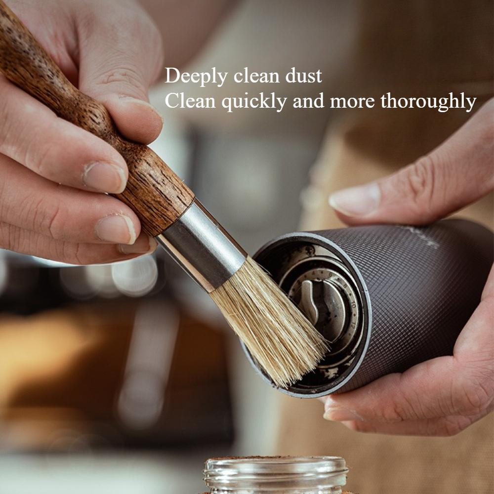 Coffee Bar Brush - Bristle Brush for Grinder Crevice Dust/Coffee Grounds Cleaning, Dust Remover for Baristas/Coffee Shops/Home Use KFS-QJ06