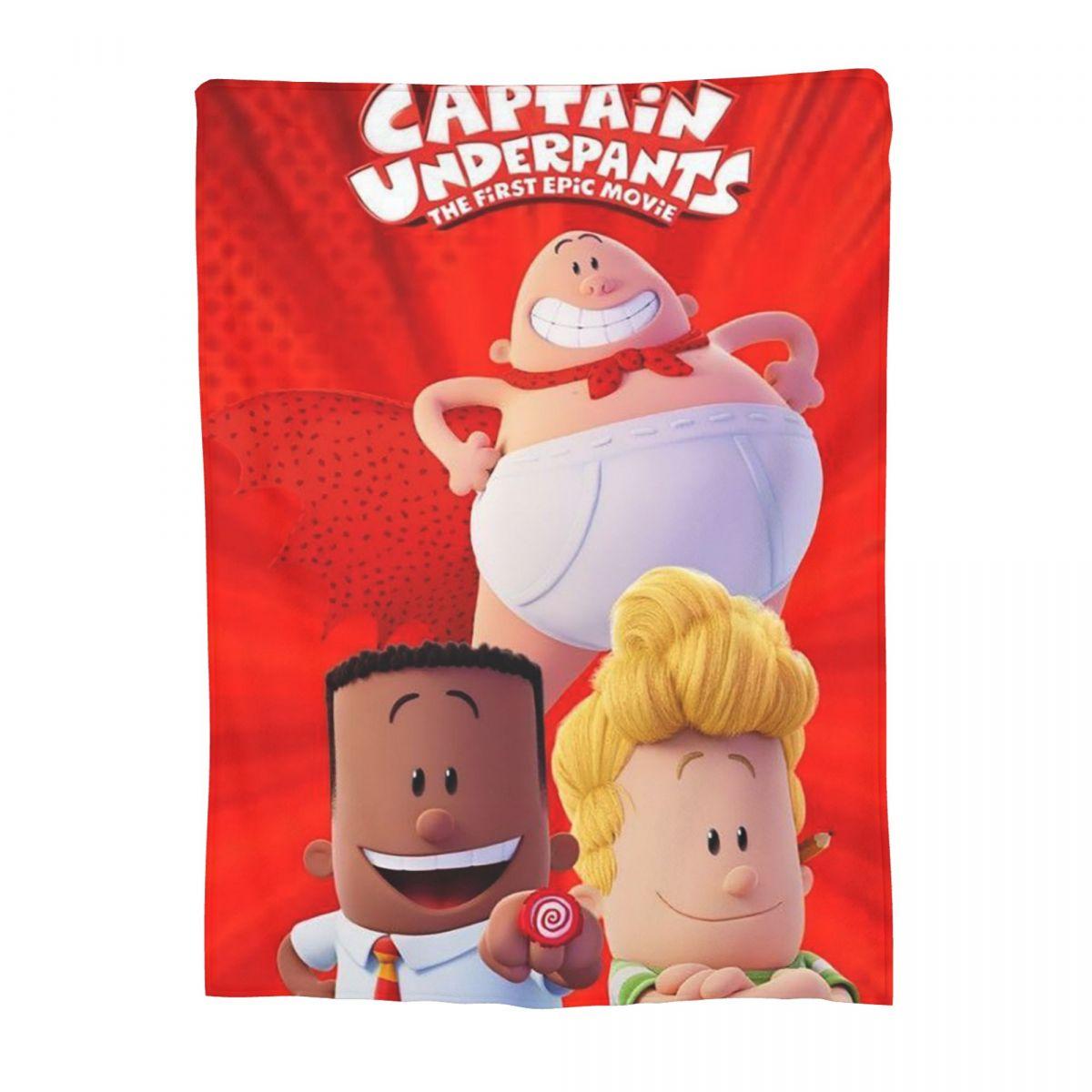 Captain Underpants Comic Cartoon Blanket Soft