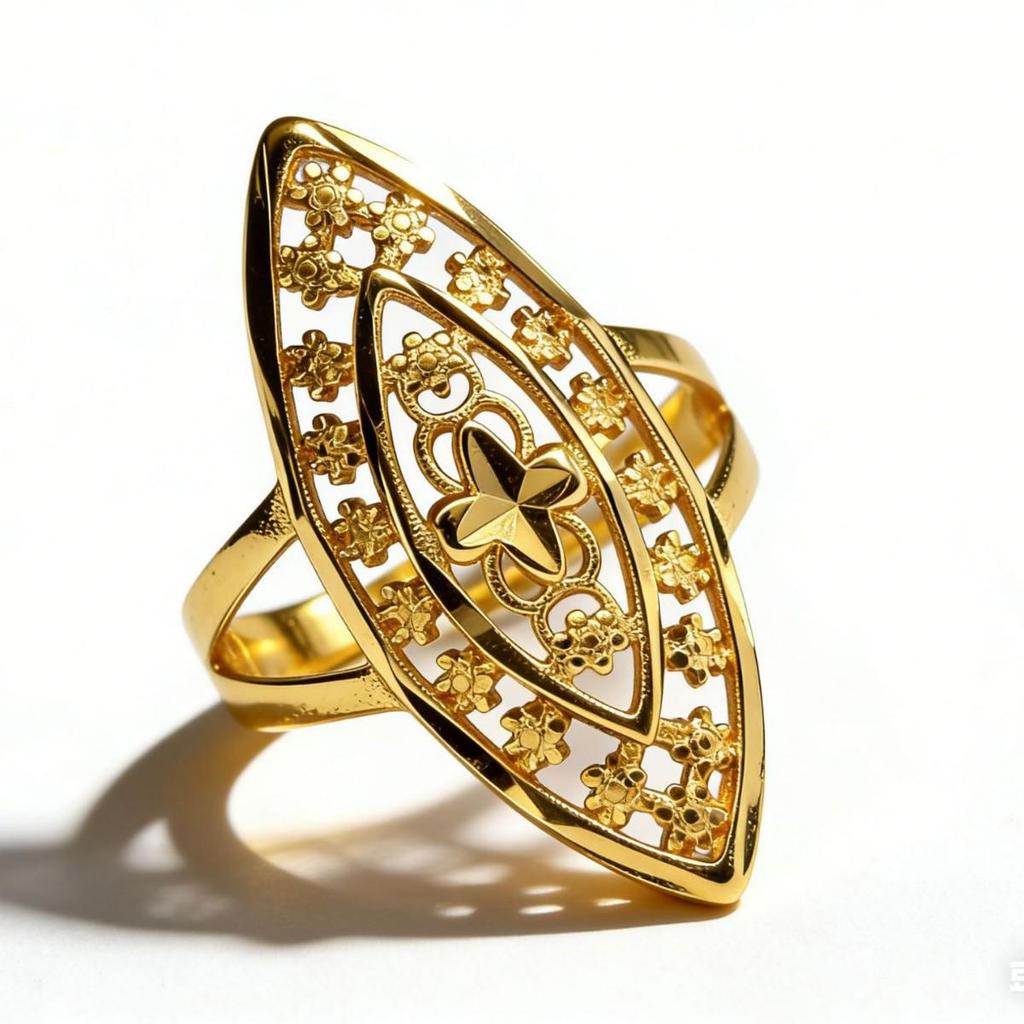 Classic Vietnamese Sand Gold Fire-Baked Wedding Ring - Versatile, Fashionable, Non-Tarnishing Jewelry