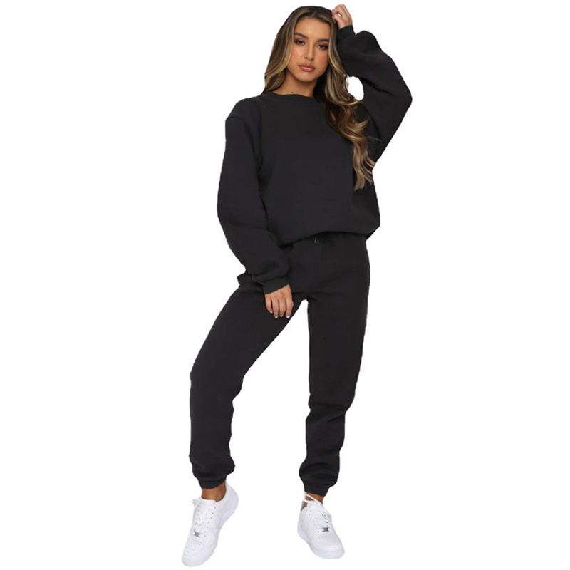 Long Sleeved Hoodie with Tie up Pantsset Long Sleeves Sweatshirt Shoelace Pants Suit