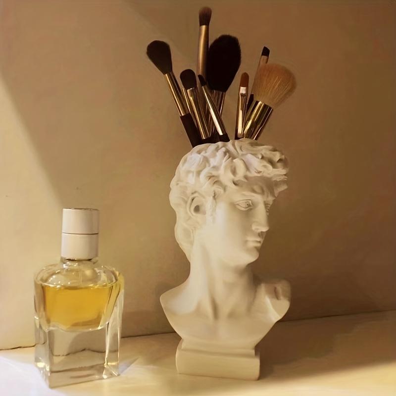 1pc, Greek Avatar Vase - Beautiful Three-Dimensional Resin Flower Pot Decoration for Enhancing Home Decor, for Living Room, Bedroom, or Office