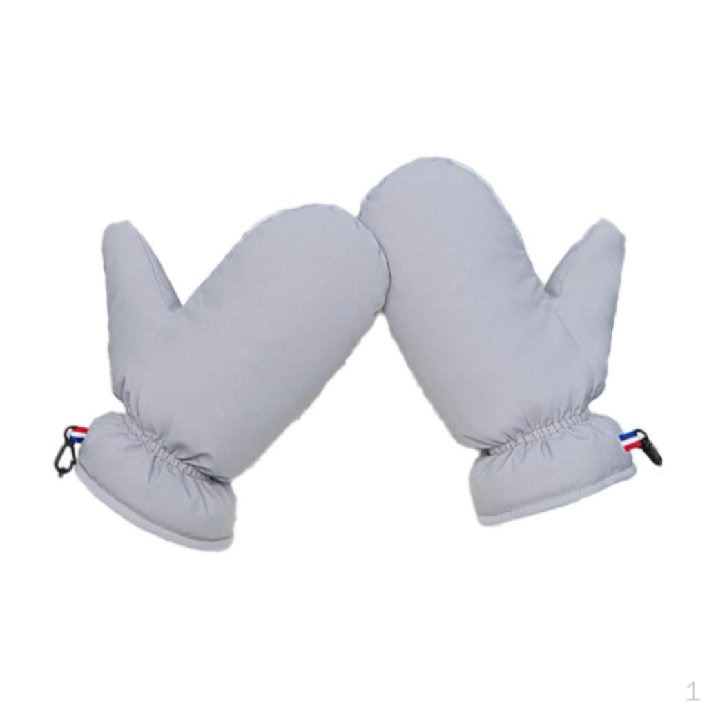 

Down Gloves Soft Insulated Warm for Men Women Cold Weather Ski Snowmobiling сірий